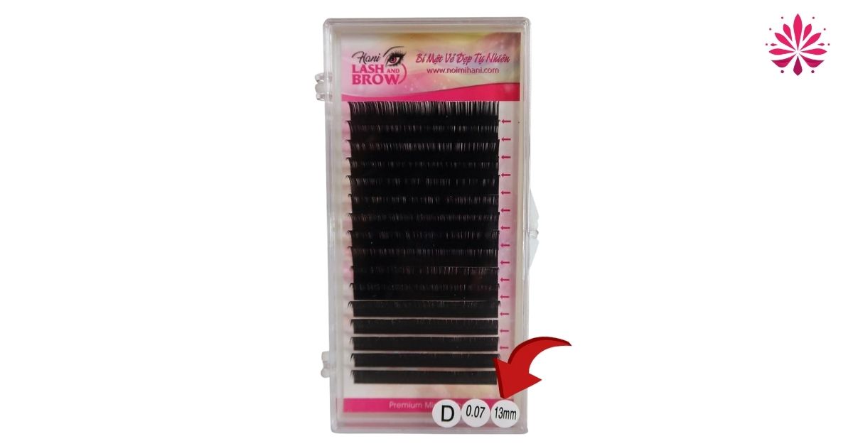 Thông số về độ dài cũng được ghi rõ trong mỗi hộp mi